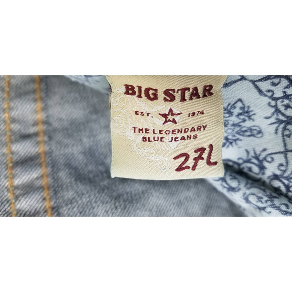 Big Star Buckle Whiskering Distressing Maddie Bootcut Jean 27L - Picture 4 of 5